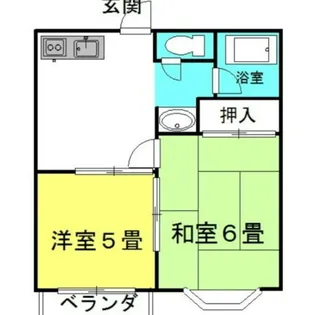 ヤングハウスD棟【2階】の間取り