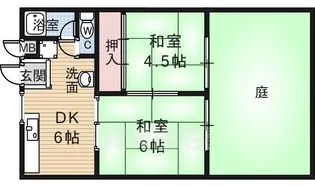坂上ハイツ【1階】の間取り