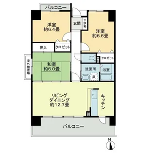 GRANDIA学園通り【3階】の間取り