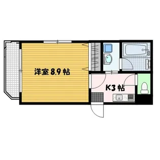 グリーンコート樺島【1階】の間取り