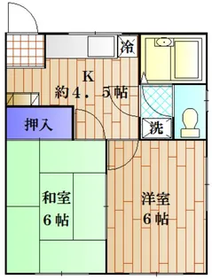 モニュメントハイツB【2階】の間取り