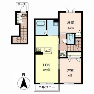 グッドフィール【2階】の間取り