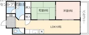 リバーライズ放出.【4階】の間取り