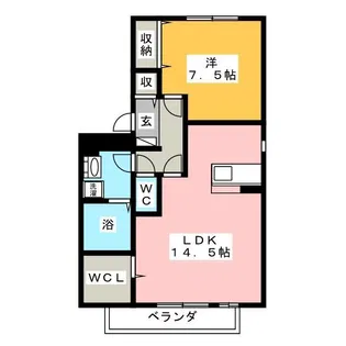 スワロウテイルA【2階】の間取り