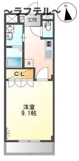 ペティハウス弐番館【2階】の間取り