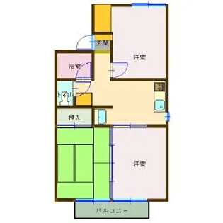 メゾン瓜島【2階】の間取り