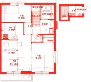 ジュネス和田山U【2階】の間取り