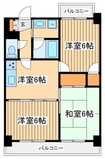 タワーコーポトヤ【6階】の間取り