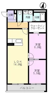アレリア・レミーユII【2階】の間取り