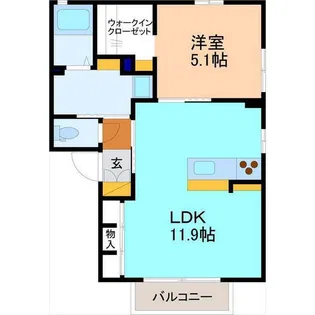 ディアスK-1【1階】の間取り