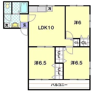 リバーサイドマンション【3階】の間取り