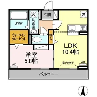 リシュドール鷹丘【2階】の間取り