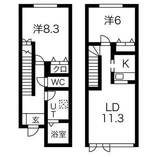 サンセットヒルズAの間取り