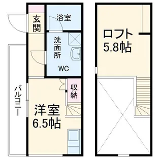 チェレスタ道徳【2階】の間取り