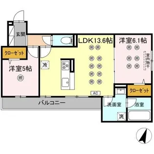 TORISIA STAGE 小郡駅南【2階】の間取り