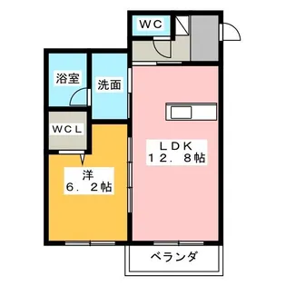 シャーメゾン野萩【1階】の間取り