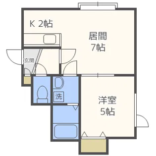 クレスト【2階】の間取り