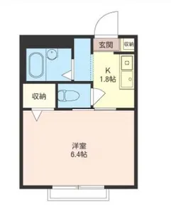 ドミール戸山【1階】の間取り