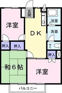 グリーンプラザ【2階】の間取り