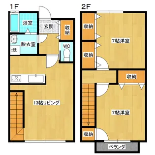 メゾネット浦田の間取り
