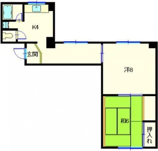 二葉コーポラスB棟【3階】の間取り