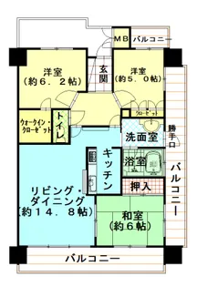 アルファステイツ東深津II【9階】の間取り
