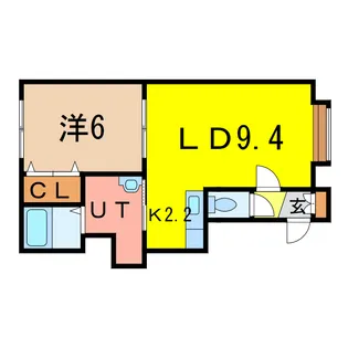 1LDKの間取り画像