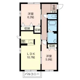 サファイアA【1階】の間取り