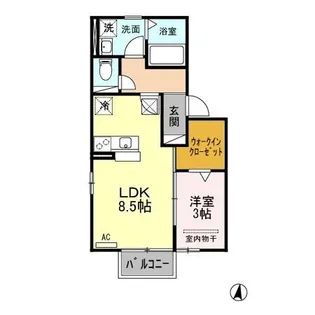 新潟県小千谷市旭町【アパート】の間取り