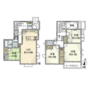 東京都練馬区南田中2【一戸建】の間取り