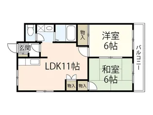 グランソレイユII【1階】の間取り
