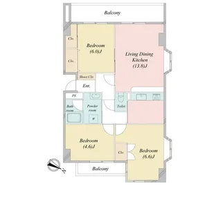 ライムライト松風台3【3階】の間取り