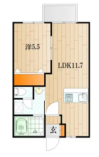 メゾンTS-1【1階】の間取り