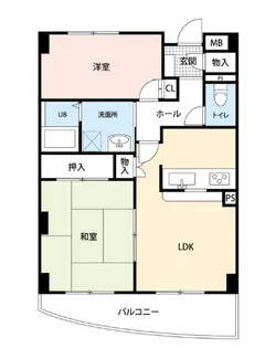 オーズコート【5階】の間取り