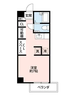 クイーンズビル【6階】の間取り
