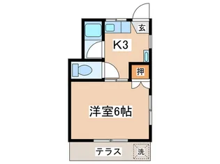 海老名グリーンハイム【1階】の間取り