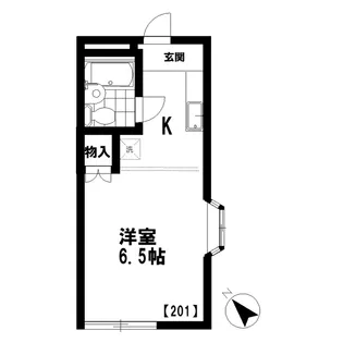 フラットK【2階】の間取り
