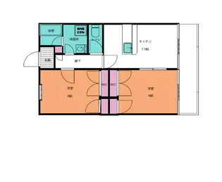 コーポ西山【2階】の間取り