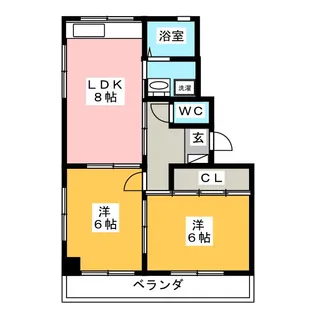 マンション露橋A棟【4階】の間取り