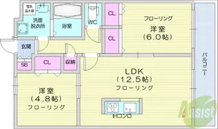 カーサ壱番館【3階】の間取り