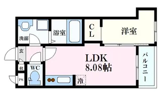 セブンプロート草津南【1階】の間取り