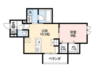 クラリス【3階】の間取り