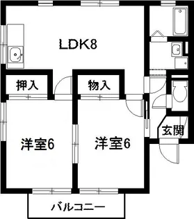 愛知県西尾市伊藤3【アパート】の間取り