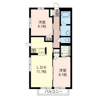 メゾンヴェルテ【2階】の間取り