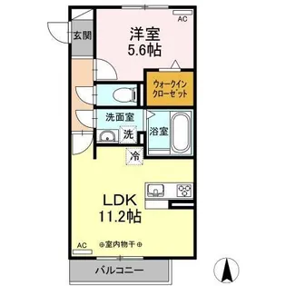 カーサ・ディ・ピーノ【3階】の間取り
