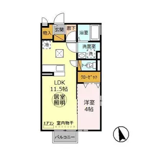 エミグランドハイム【1階】の間取り