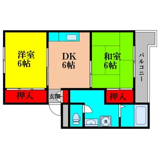 大阪府大阪市東淀川区下新庄6【マンション】の間取り