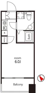 クレジデンス神谷町【8階】の間取り
