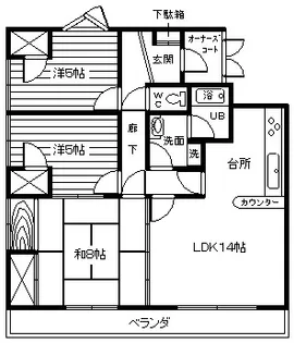 ダイチパレス菜根【3階】の間取り