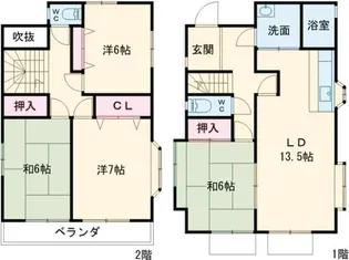 群馬県伊勢崎市宮子町【一戸建】の間取り